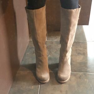 Charles David Grey Suede Knee High boots